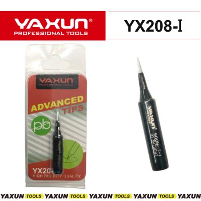 China High quality YAXUN YX208-I soldering iron tip, 900M type soldeirng tip, rework station to replace straight tips tip for sale