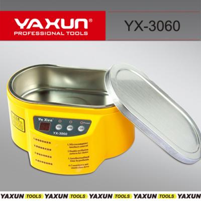 China YAXUN YX3060 Stainless Steel 220V or 110V Dual Tank 30W/50W Ultrasonic Cleaner With Display 400ml Ultrasonic Cleaning Machine for sale