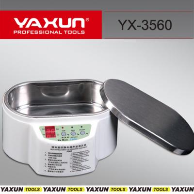 China YAXUN YX3560 220V or 110V Dual Stainless Steel Ultrasonic Cleaner 30W/50W with Display 3560 Ultrasonic Cleaning Machine for sale