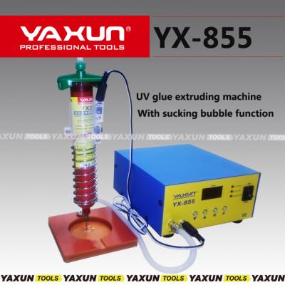 China Mobile LCD screen renovation new! YAXUN YX-855 high precision UV glue dispensing machine, 2 IN 1 function, glue dropper and sucking function for mobile repair for sale