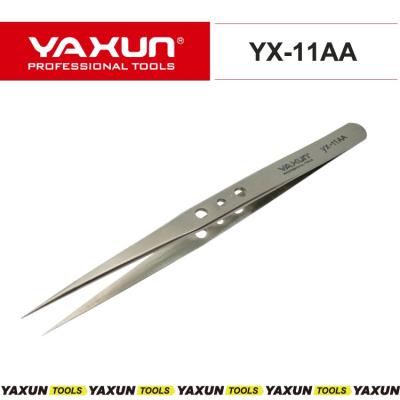 China YAXUN 11 AA Stainless Steel High Quality Movable Stainless Steel Tweeer Repair Tweezers for sale