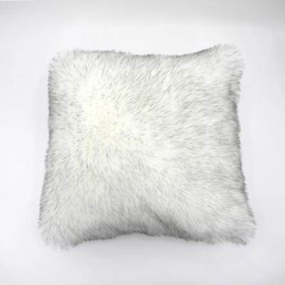 China New Style Sustainable Faux Fur Pillow Decorative Solid 40*40cm Customized Size for sale