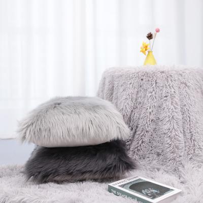 China Viable Wholesale Soft Plain Faux Fur Plush Sides Luxury Plaids For Home Decor for sale