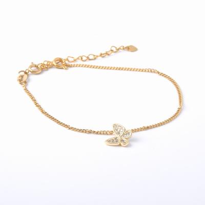 China Vintage High Quality 18K Gold Plated Good Accessory Jewelry Chain Butterfly Bracelet for sale