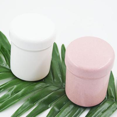 China 100% Wheat Eco Friendly 250g Straw Containers White Cosmetic Packaging Containers for sale