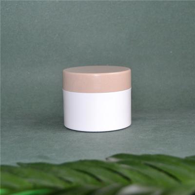 China 100% Biodegradable Environmental Friendly Biodegradable Bottle Cream Jar With Bamboo Fiber Lid Cosmetic Packaging for sale