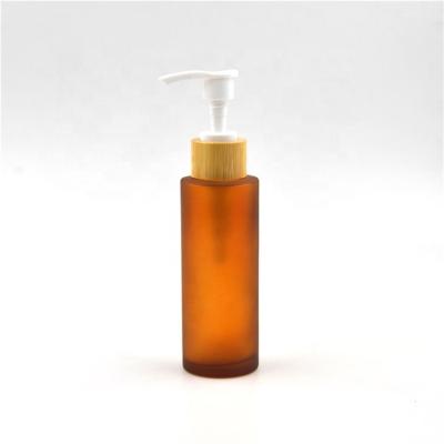 China Factory sale cosmetic perfume bottles with bamboo pump/bamboo mist/lotion sprayer cap,cosmetic jar for sale