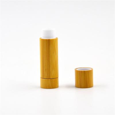 China Recyclable Pure Natural Bamboo Tube Empty Container Cosmetic Case Lipstick Packaging for sale