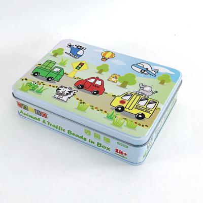 China High Quality Food OEM Metal Tin Chocolate Cookie Tin Container Colorful Square Box for sale