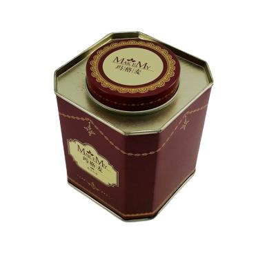 China Empty Food Square Octagon Shape Packaging Metal Box Cookie Cake Tea Tin Container for sale