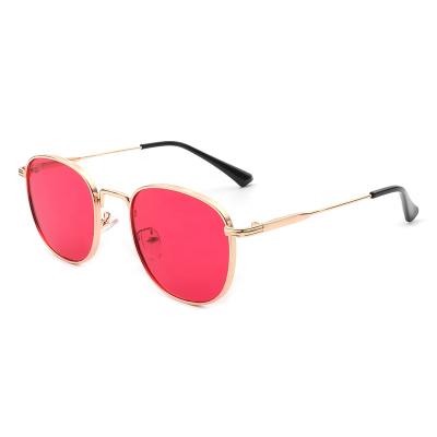 China 2021 Fashion Custom Women's Custom Rimless Sunglasses Vintage Logo Glass Metal Square Sunglasses Shade Wholesale Custom for sale