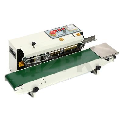 China Automatic Electronic Continuous Plastic Food Strip Food Aluminum Foil Paper Bag Pouch Heat Seal Sealer Sealing Machine Maker for sale