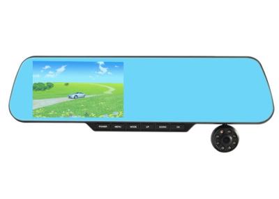 China Voz completa de HD que registra la luz inconsútil de Black Box 7 LED del coche del espejo DVR de la vista posterior en venta