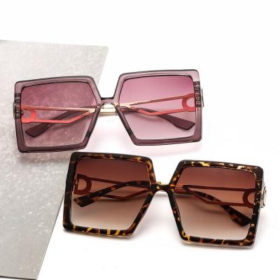 China Luxury Sunglasses Shades T802 Fashion Oversized Unique Square Sunglasses Letter D Big Shades for sale