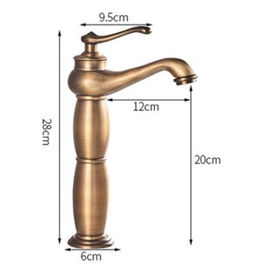 China LEDFRE Modern Antique Brass Bathroom Basin Mixer Tap Tap Sanitary Ware LFLF56O180B for sale