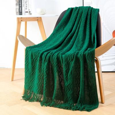 China New Design Soft Wholesale Luxury Soft Jacquard Woven Blanket Knitted Custom Throw Blanket for sale