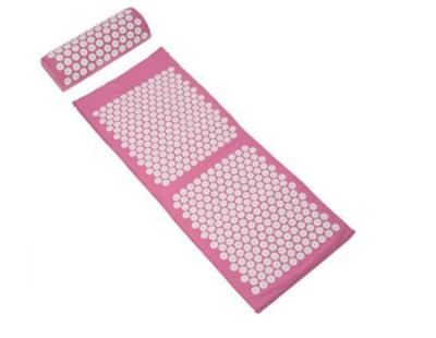 China Eco-friendly Massager Yoga Mat Acupressure Relieve Stress Back Body Acupuncture Yoga Mat With Pillow for sale