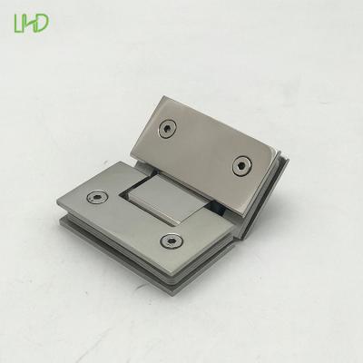 China 2021 good quality modern silent glass to shower glass door hinge with rubber seals for sale