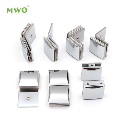 China 45*45mm Modern 90 Degree Glass Door Hinge Flange Glass Clips for sale