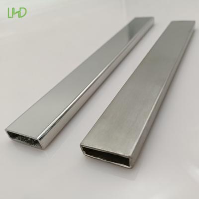 China Modern Sliding Door Fitting Stainless Steel Square 10x30 Tube Pipes Use For Shower Door Hardware for sale