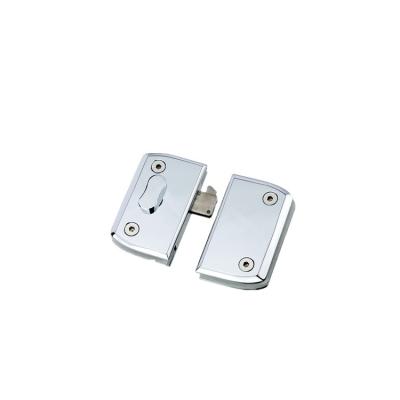 China Modern Glass Sliding Brass Keyless Door Lock for sale