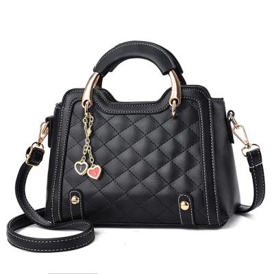 China Latest High Quality Style Vintage Women PU Leather Tote Bag Shoulder Handbags For Lady Satchel Pattern Leather Purse for sale