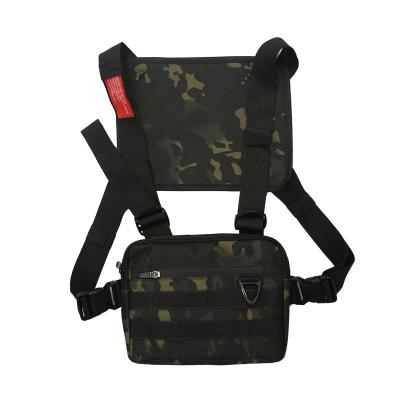 China Outdoor Streetwear Water Proof Tie Down Vest Trunk Bags For Men Travel Waist Increasing Bags Military Tactical Backpack Trunk Pouch Bag for sale