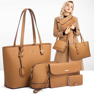 China Fashion Amazon Success USA Best Selling Luxury PU Leather Tote 4 Pcs Bags Set Purse and Handbags Women Ladies Handbags for sale