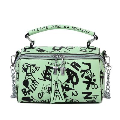 China 2021 Fashion New Arrivals Graffiti Bag For Women Designer Shoulder Bag Handbags Luxury Bags Ladies Boston Jelly Purses for sale