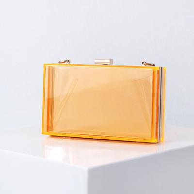 China Newest Fashinable Wholesale Clear Boxed 2021 Summer Ladies Purse Cross - Body Handbag Fashionable Women Clear Acrylic Even Clutch Bag for sale