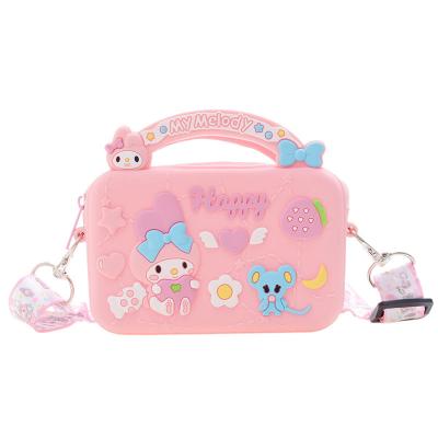 China Item 2021 Hot Sale Silicone Mini Coin Purse Cartoon Lovely Animal CIA My Melody Pika Soft Fashion Zipper Wallet Handbag for sale