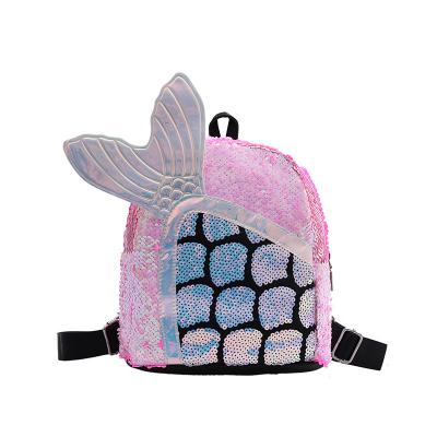 China New Arrival Fashion Hongtus Laser Sequin Backpack Mermaid Sequin Transparent Backpacks for Kids Kindergarten Preschool Toddlers for sale