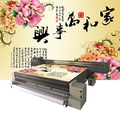 China Advertising Large Format Indoor Outdoor UV Flatbed Printer With Rolling Roll Printing Hybrid Printer for sale