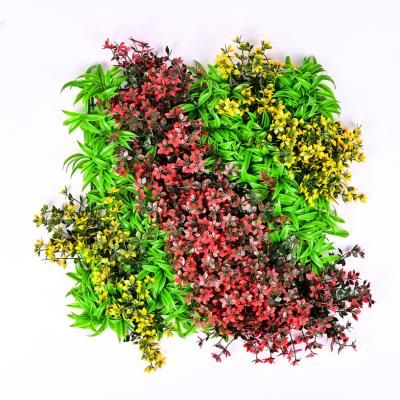 China Manufacturers Direct Sale Artificial Wall Plants Panel Vertical Garden Green Artificial Leaves Hedge Plants On Wall for sale