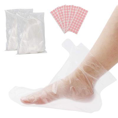 China Disposable Non-breathable TRY ON Disposable Socks Wax Bath Liners For Plastic Foot Foot Covers for sale