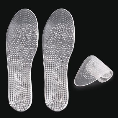 China Comfortable Insole Massage Gel Soft Transparent Insole Sports Cushioning Cutable Insole for sale