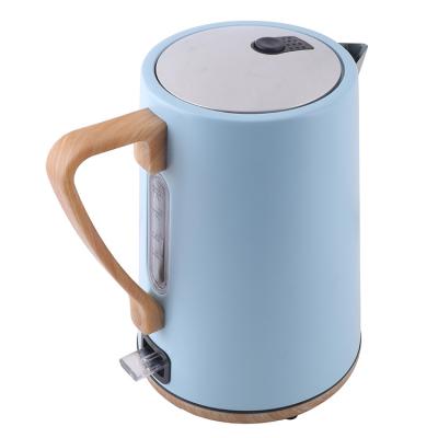 China High Quality 360 Degree Base 1.7L Electric Kettle Wood Kettle Modern Rotation Stainless Steel Kettle for sale