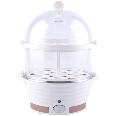 China Safety XJ-12827 2 Layer Egg Boiler Egg Plastic Electric Quick Cooker for sale