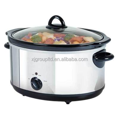 China Household 5.5L Electric Slow Cooker Stainless Steel Housing for sale