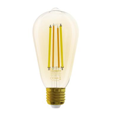 China Sonoff B02-F ST64 E27 Smart WiFi LED Filament Light Bulb Residential Dimmable Work With Alexa And Google Assistant for sale