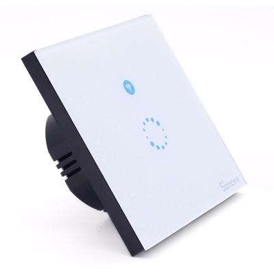 China ABS Sonoff Touch EU US Plug Wall Wifi Lamp Switch WiFi/APP Remote Home Controller Home Wifi Light Smart Touch Switch for sale