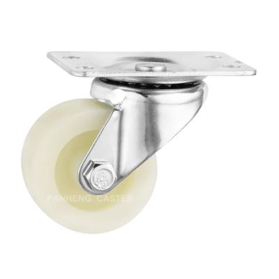 China Hotels Factory Professional Light Duty Flat Swivel Nylon Caster Wheel for sale