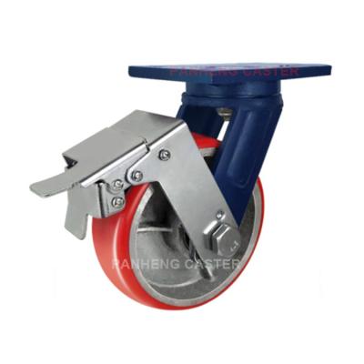 China Swivel With Extra Super Heavy Duty Brake Factory Price Caster Wheels 1,600 Lbs for sale