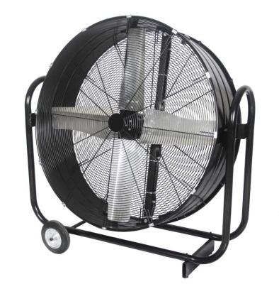 China Outdoor 36 42 Inch Direct Drive Tilting Industrial Drum Fan Metal Construction Fan 120V 220V for sale