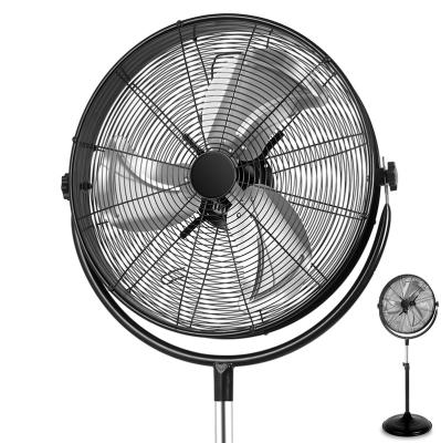 China Outdoor OEM Customized ETL Listed 3 Speed ​​20 Inch Round High Speed ​​Metal Stand Fan Pedestal Drum Low Floor Fan for sale