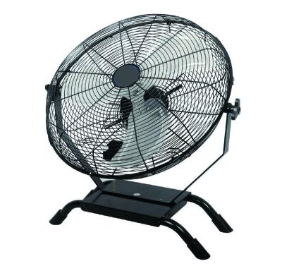 China Hotel 18 Inch Electric Floor Standing Water Fan Fan 3 Inch High Velocity Aluminum Metal Air Cooling Black 100w for sale