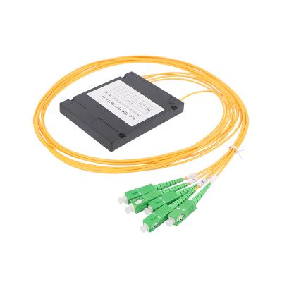 China ABS Box Module 1*4 Connector Fiber Optic Splitter ABS PLC Box Shaped Splitter for sale