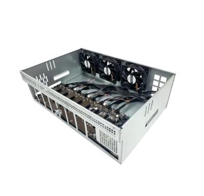 China Metal Amazon 8gpu Rig Frame with Fans Atx Rig Frame with Metal Mounted for sale