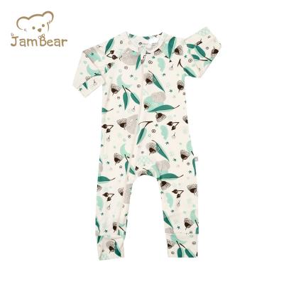 China Eco-Friendly JamBear Organic Cotton Baby Rompers Footie Baby Rompers Overalls Romper Sleepwear Pajamas for sale