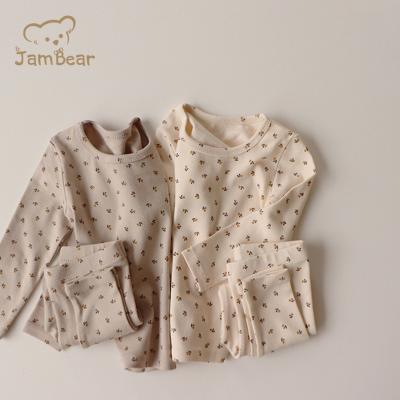 China JamBear Breathable Organic Baby Clothing Set 2pcs Cotton Baby Pajamas Suit Comfortable Children's Pajamas for sale